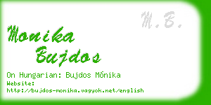 monika bujdos business card