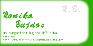 monika bujdos business card